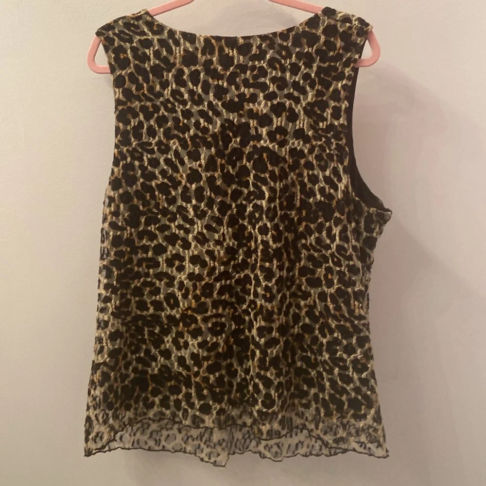 Alfani Cheetah print top size 3x - Picture 3 of 5